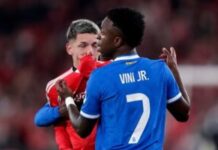 Racisme contre Vinicius : le joueur argentin de Benfica Prestianni, sanctionné Racisme contre Vinicius : le joueur argentin de Benfica Prestianni, sanctionné