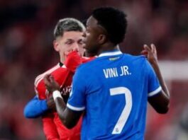 Racisme contre Vinicius : le joueur argentin de Benfica Prestianni, sanctionné