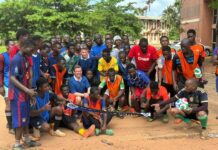 Football and Generosity: André and Malte Quackernak Support Dimanche Football Club (Dimfoot FC) with a Significant Donation of Sports Equipment Football and Generosity: André and Malte Quackernak Support Dimanche Football Club (Dimfoot FC) with a Significant Donation of Sports Equipment