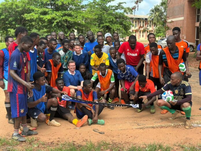Football and Generosity: André and Malte Quackernak Support Dimanche Football Club (Dimfoot FC) with a Significant Donation of Sports Equipment